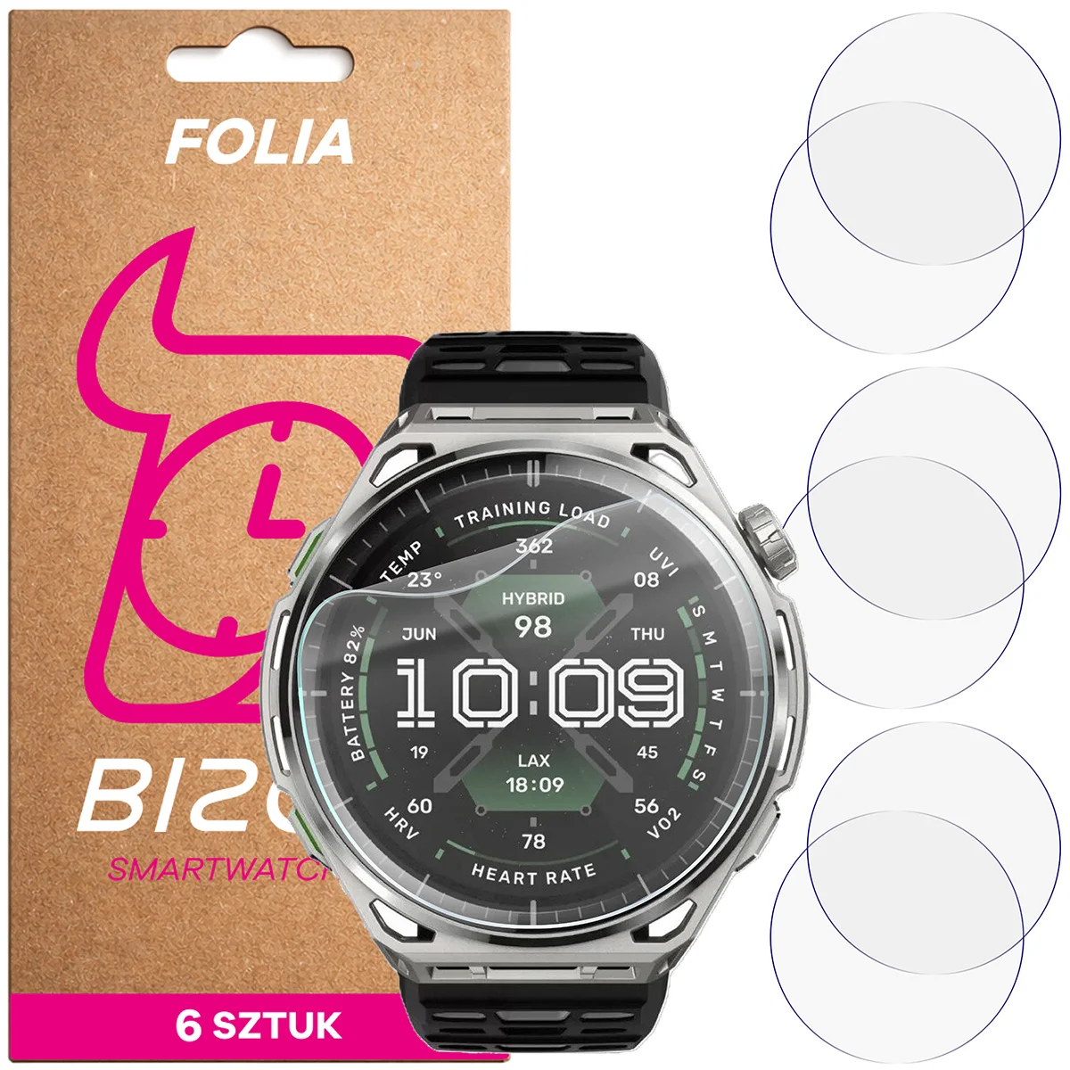 Folia hydrożelowa Bizon Watch Film HydroFlex dla Amazfit Balance 3