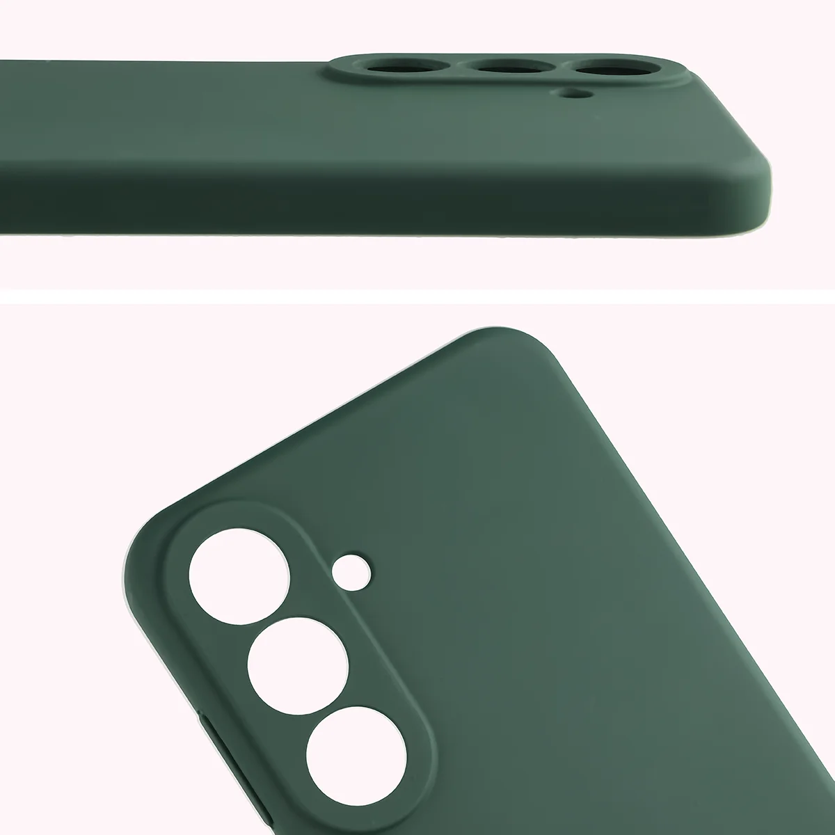 Zbliżenie na wycięcia na obiektywy w etui Bizon Soft Case do Galaxy S26 FE
