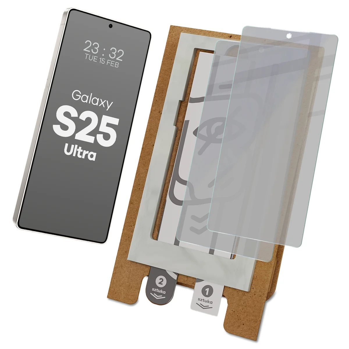 Aplikator Bizon Eplikator Hybrid Shadow do łatwej aplikacji ochrony ekranu dla Galaxy S25 Ultra