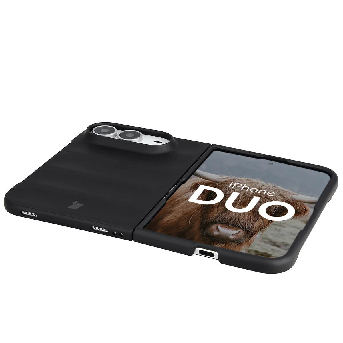 Precyzyjne wycięcia i kompatybilność z ładowaniem indukcyjnym w etui Bizon Case Tur do iPhone Duo