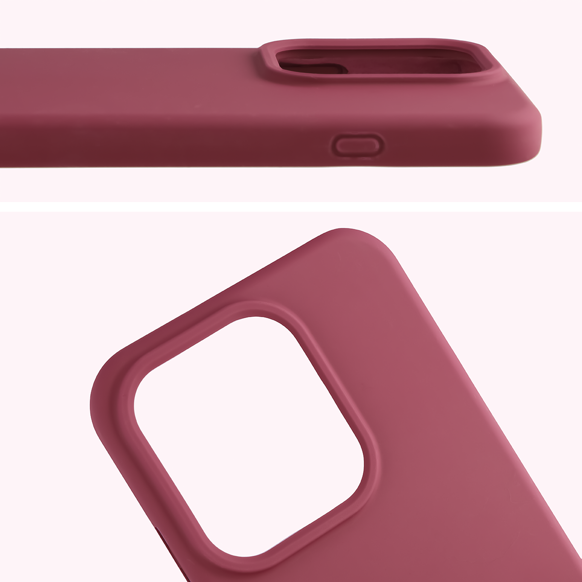 Zbliżenie na wycięcie na obiektywy w etui Bizon Soft Case do OPPO Reno16 F, OPPO Reno16 FS
