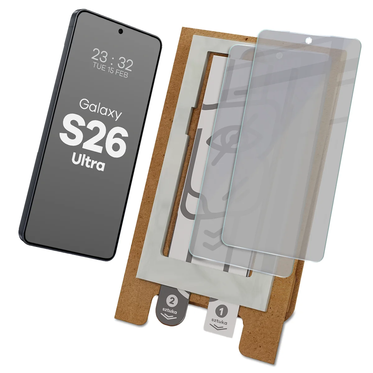 Aplikator Bizon Eplikator Hybrid Shadow do łatwej aplikacji ochrony ekranu dla Galaxy S26 Ultra