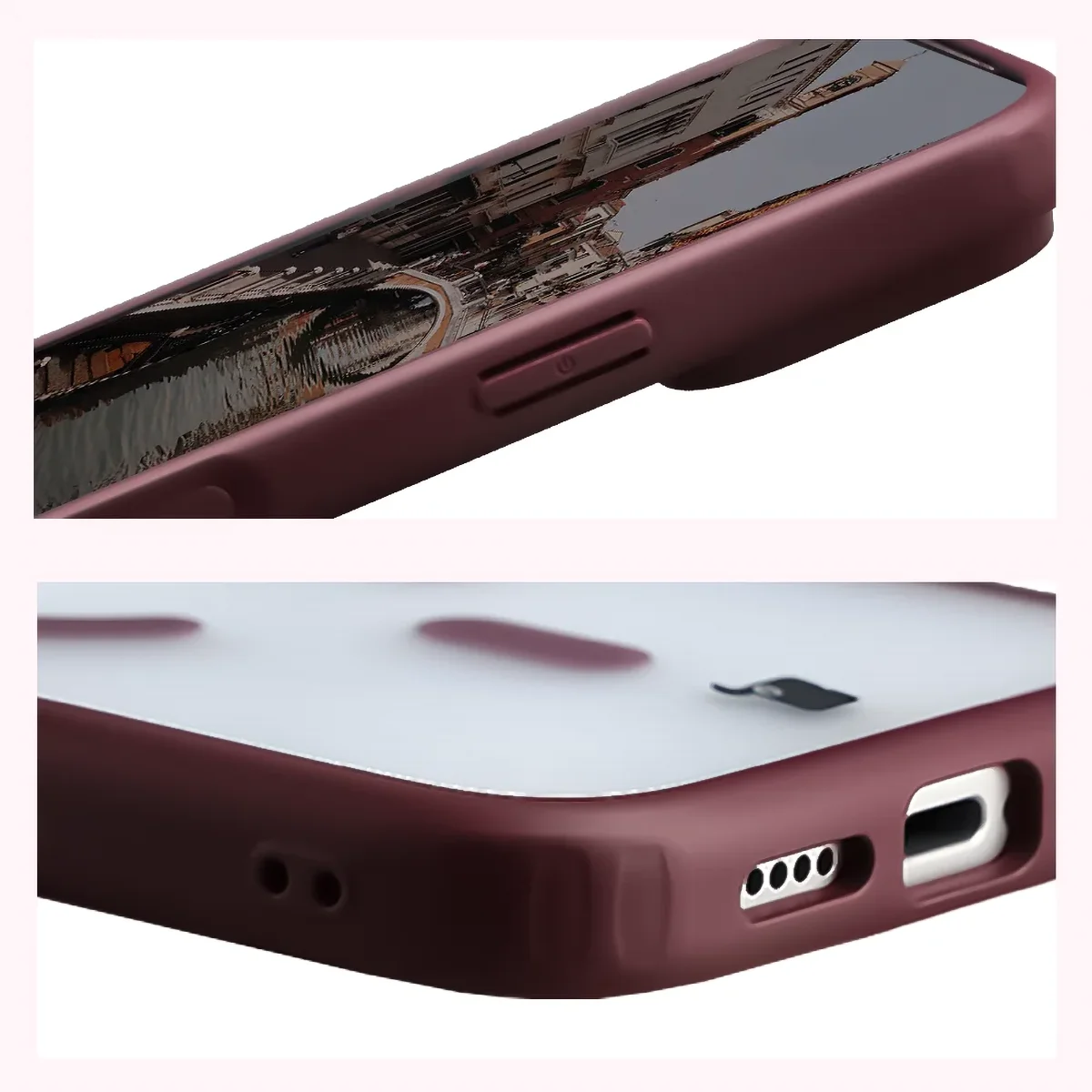 Wzmocnione narożniki i podwyższone ranty ekranu w etui Bizon Case MatteO do iPhone 18 Pro Max / 17 Pro Max