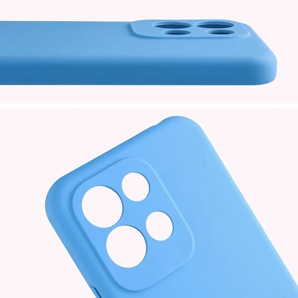 Zbliżenie na wycięcia na obiektywy w etui Bizon Soft Case do Xiaomi Redmi 17 5G / 4G