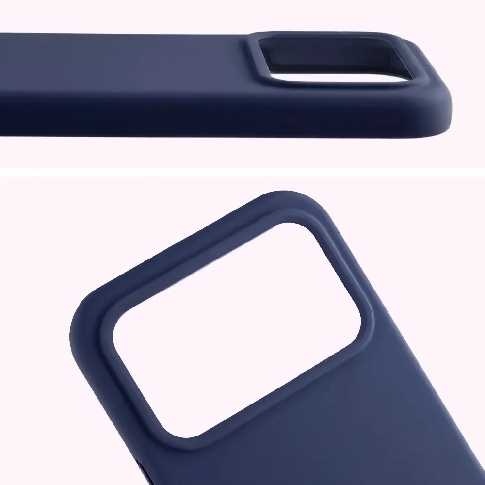 Zbliżenie na wycięcie na obiektywy w etui Bizon Soft Case do Xiaomi POCO F9 Ultra
