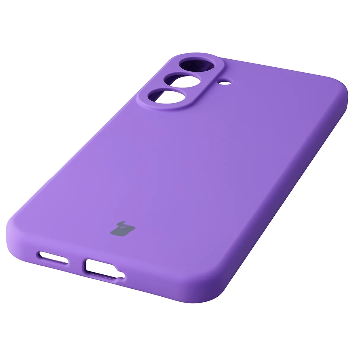 Zbliżenie na precyzyjne wycięcia i możliwość ładowania indukcyjnego w etui Bizon Soft Case do Galaxy S26 FE