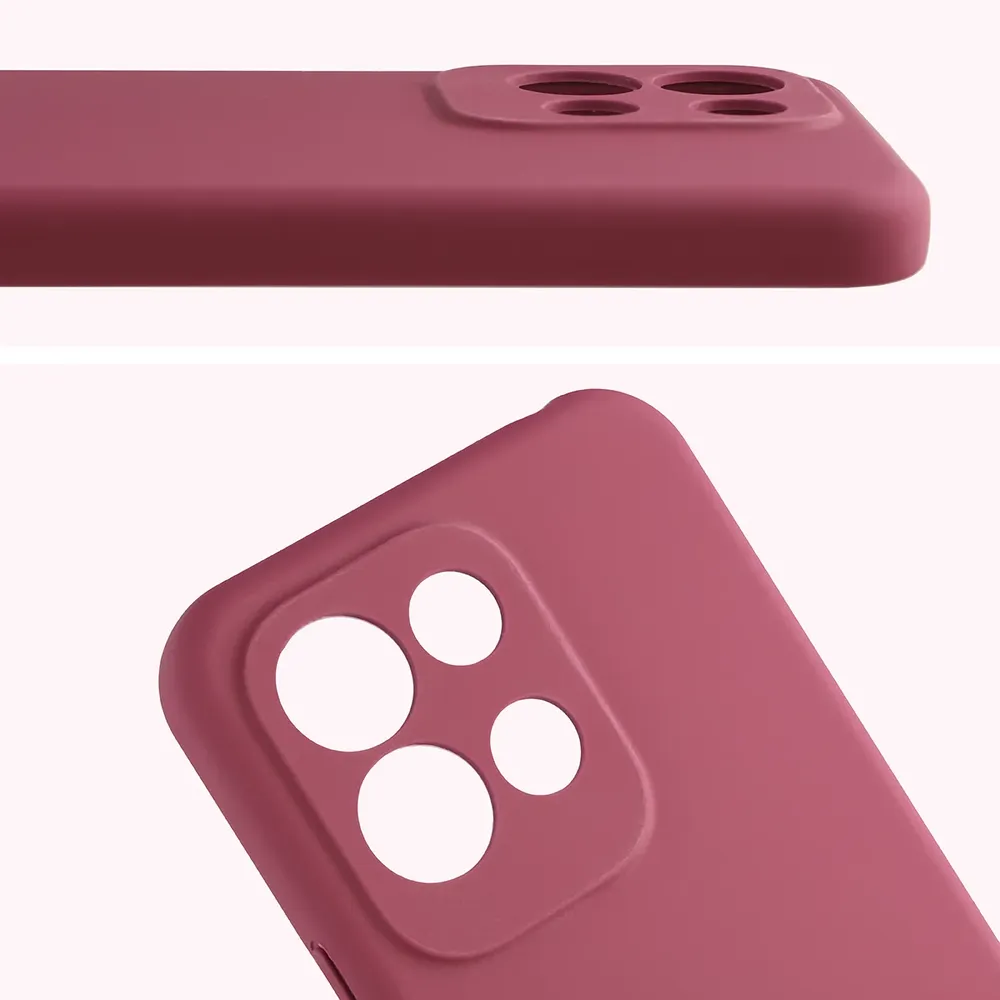 Zbliżenie na wycięcia na obiektywy w etui Bizon Soft Case do Xiaomi Redmi 17 5G / 4G