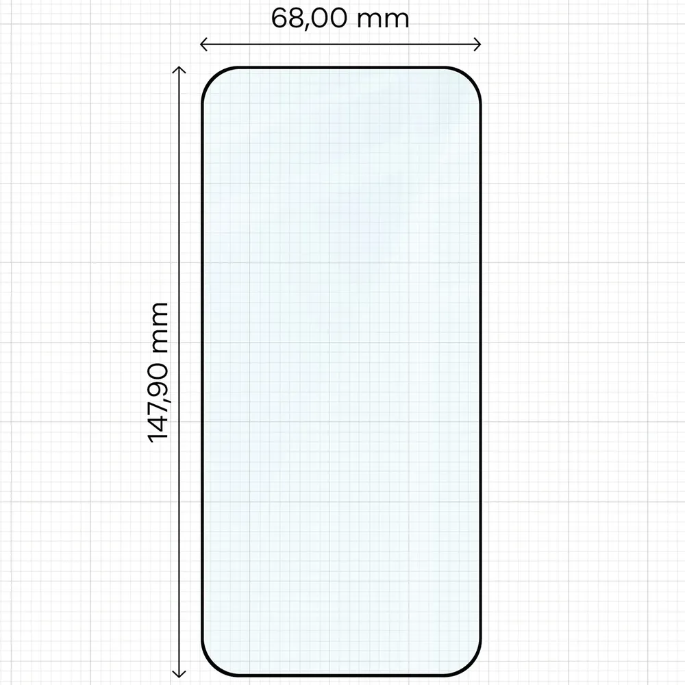 Wymiary szkła Bizon Glass Edge Duo do Vivo X500 Pro