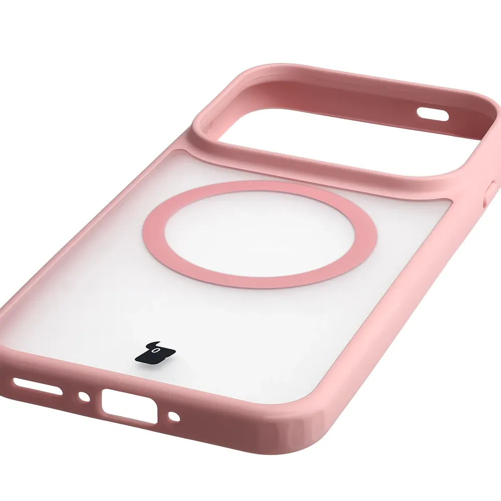 Zintegrowane przyciski, wycięcia i hybrydowy materiał w etui Bizon Case MatteO do OPPO Find X10 Pro Max