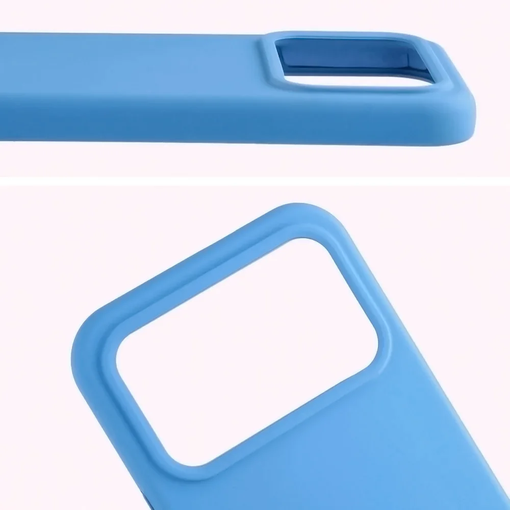 Zbliżenie na wycięcie na obiektywy w etui Bizon Soft Case do Xiaomi POCO F9 Ultra