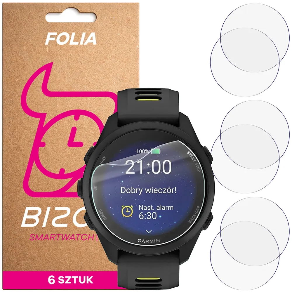 Folia hydrożelowa Bizon Watch Film HydroFlex dla Garmin Forerunner 170