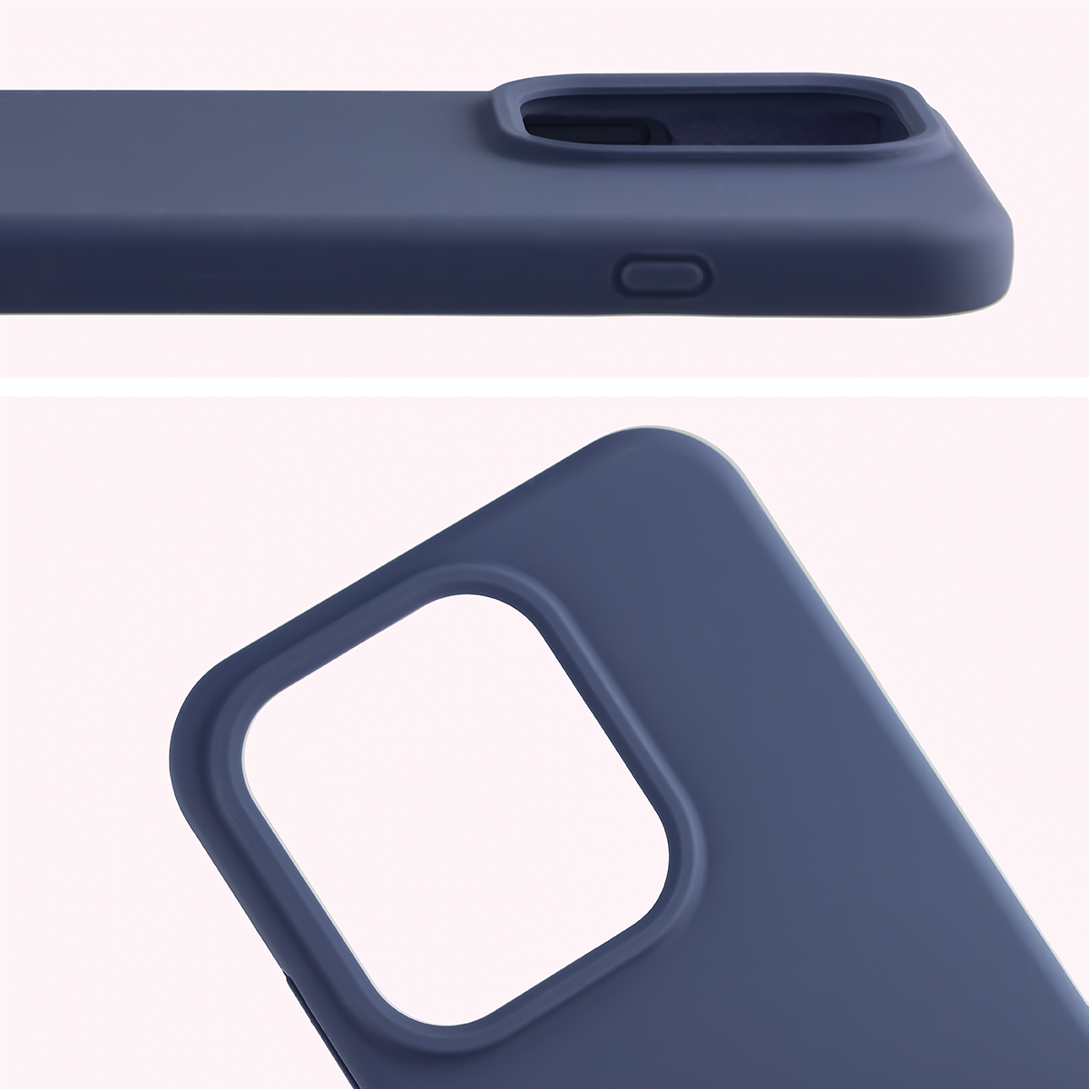 Zbliżenie na wycięcie na obiektywy w etui Bizon Soft Case do OPPO Reno16 F, OPPO Reno16 FS