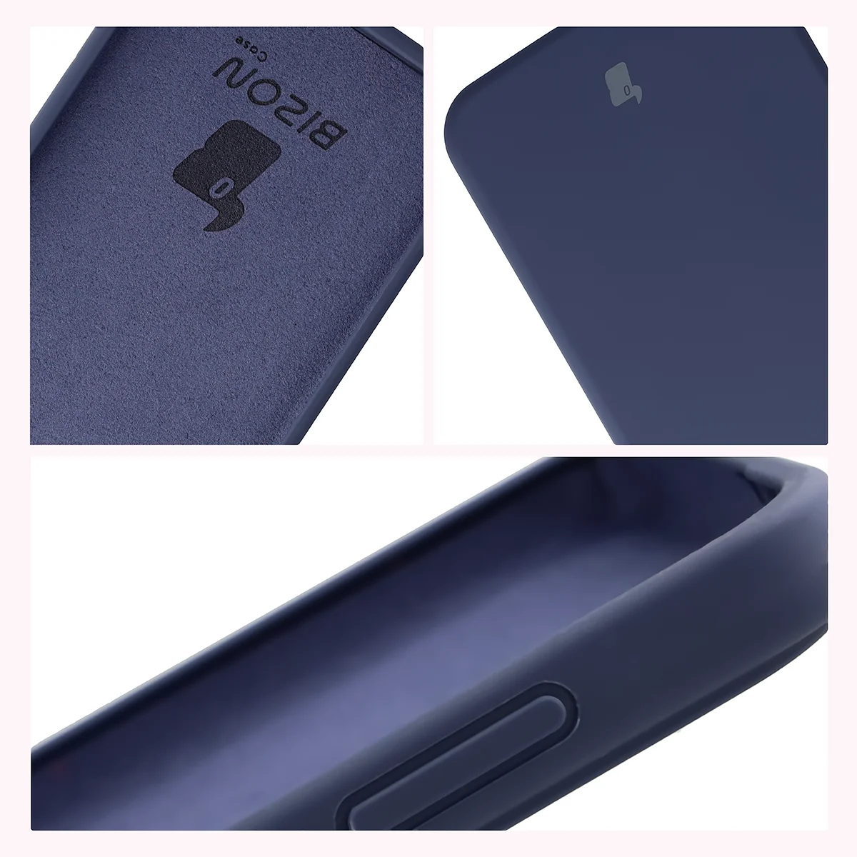Konstrukcja etui Bizon Soft Case: zintegrowane osłony, podwyższone krawędzie i wyściółka z mikrofibry do Galaxy S26 FE