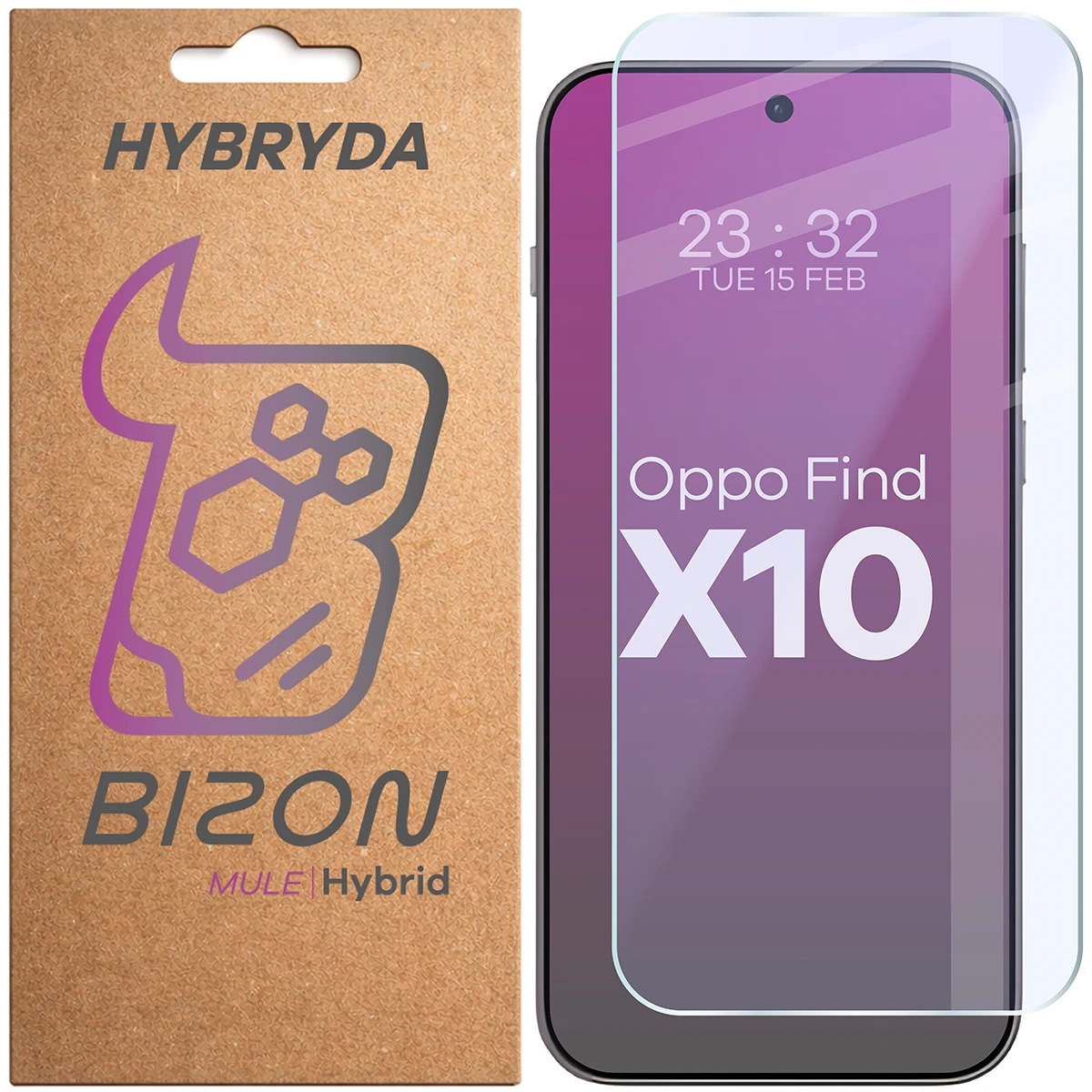 Szkło hybrydowe na ekran Bizon Hybrid Mule do OPPO Find X10
