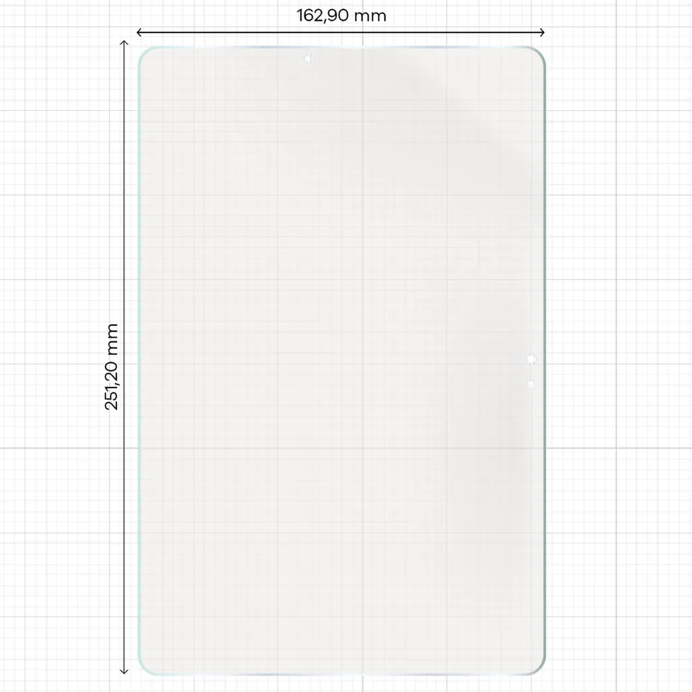 Wymiary folii na miarce dla Galaxy Tab S10 FE
