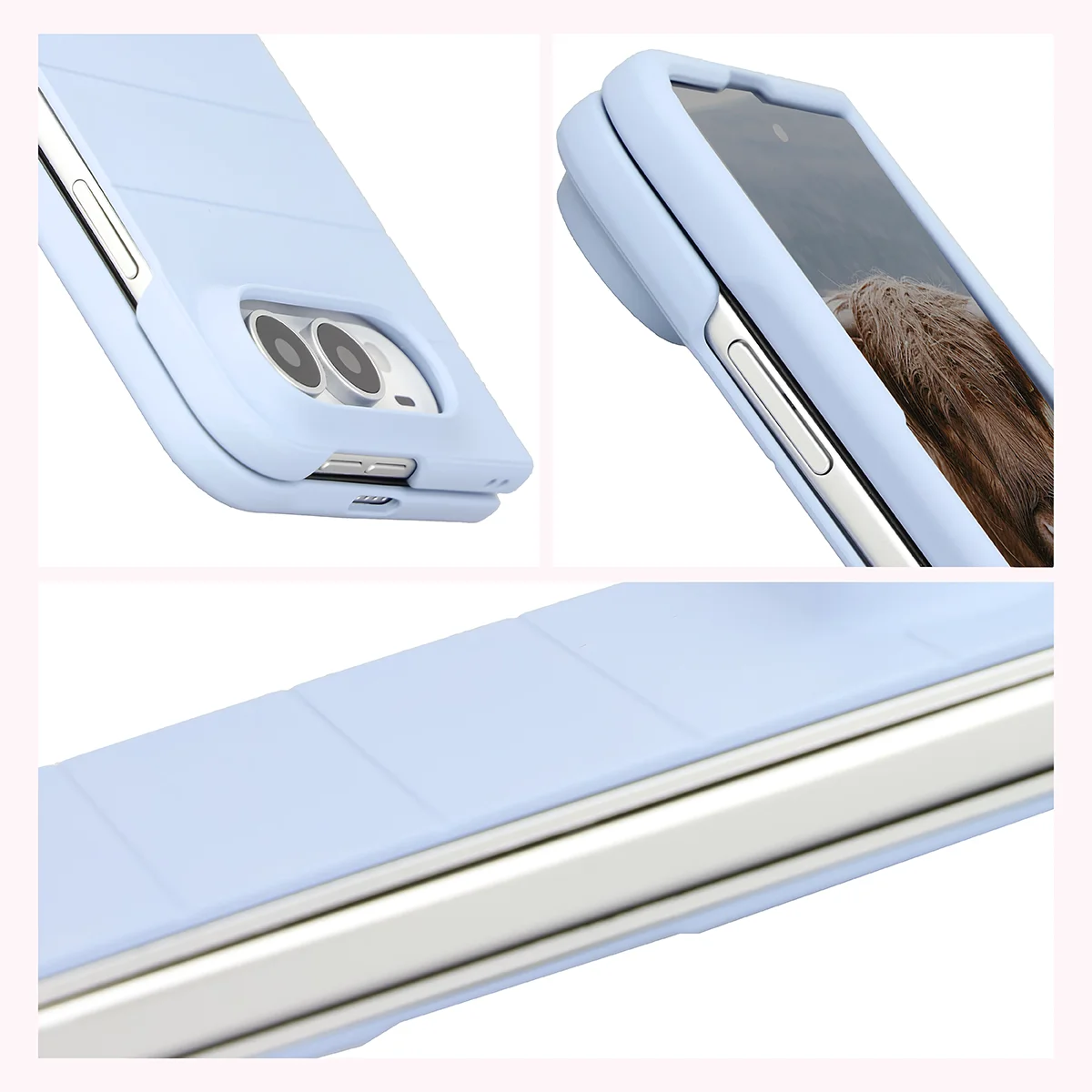 Podwyższone krawędzie ekranu i aparatu w etui Bizon Case Tur do iPhone Duo