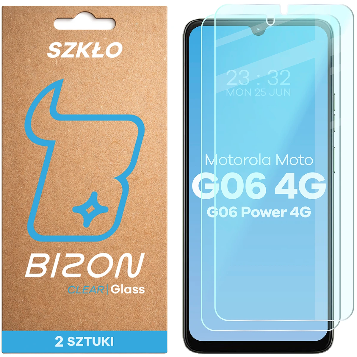 Szkło hartowane Bizon Glass Clear Duo do Motorola Moto G06 4G / Power 4G