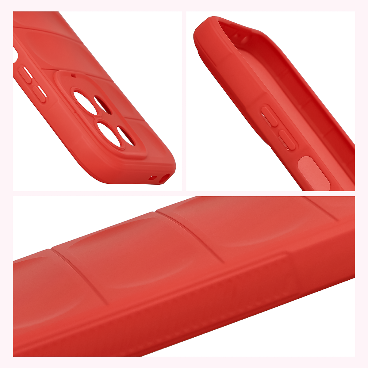 Teksturowane boki i podwyższone krawędzie ekranu i aparatu w etui Bizon Case Tur do Xiaomi Redmi 17 5G / 4G