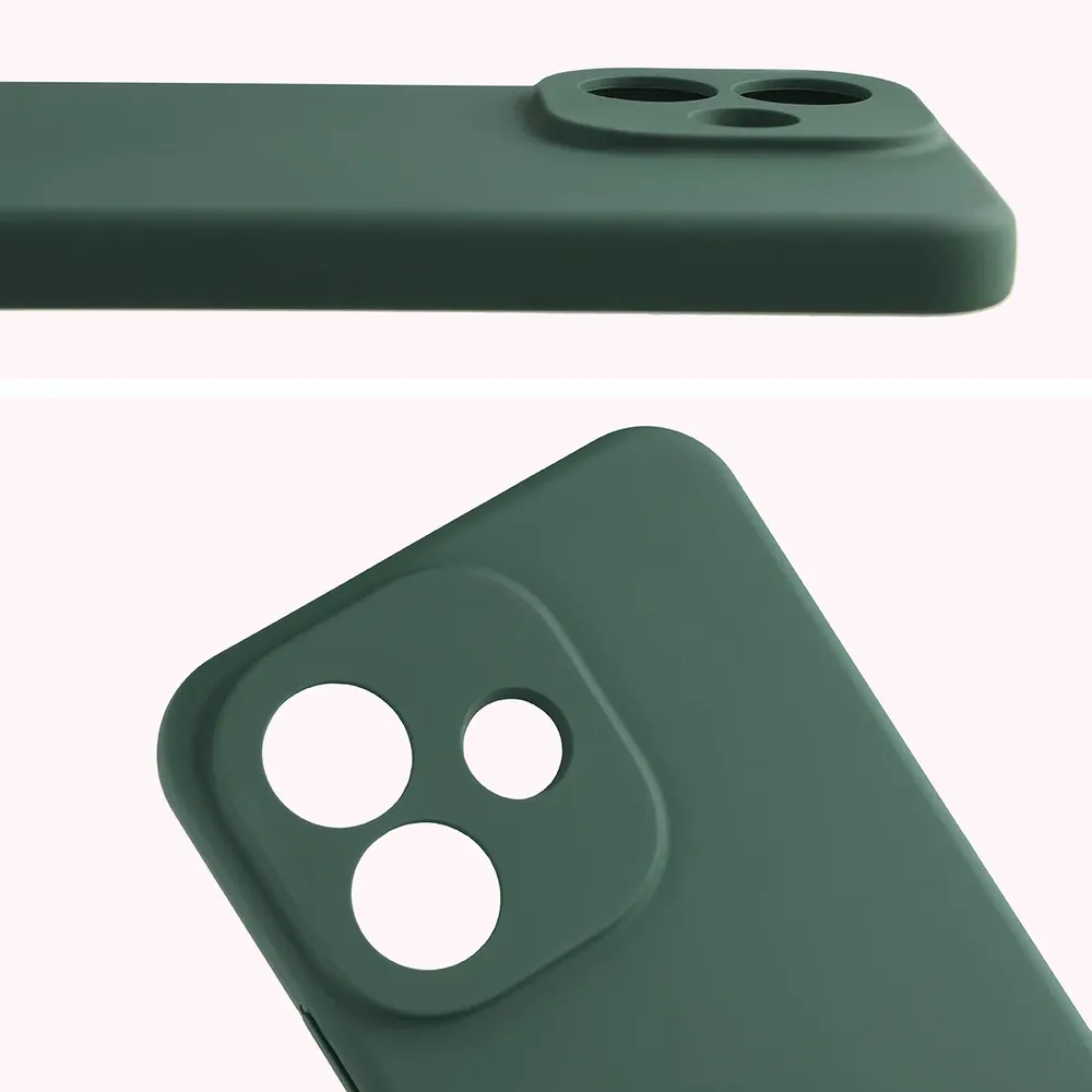 Zbliżenie na wycięcia na obiektywy w etui Bizon Soft Case do Xiaomi Redmi Note 17 Pro 5G