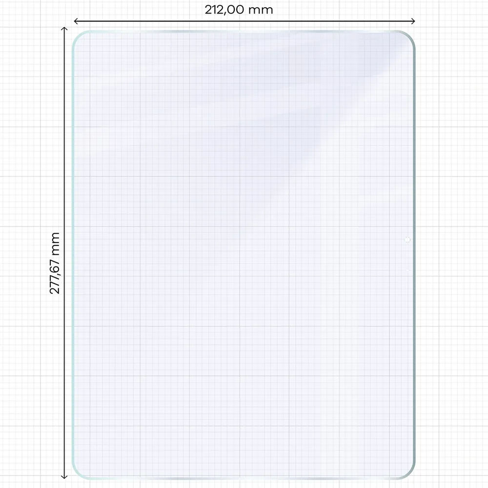 Wymiary szkła na miarce dla Apple iPad Air 13 M4 2026 / M3 2025