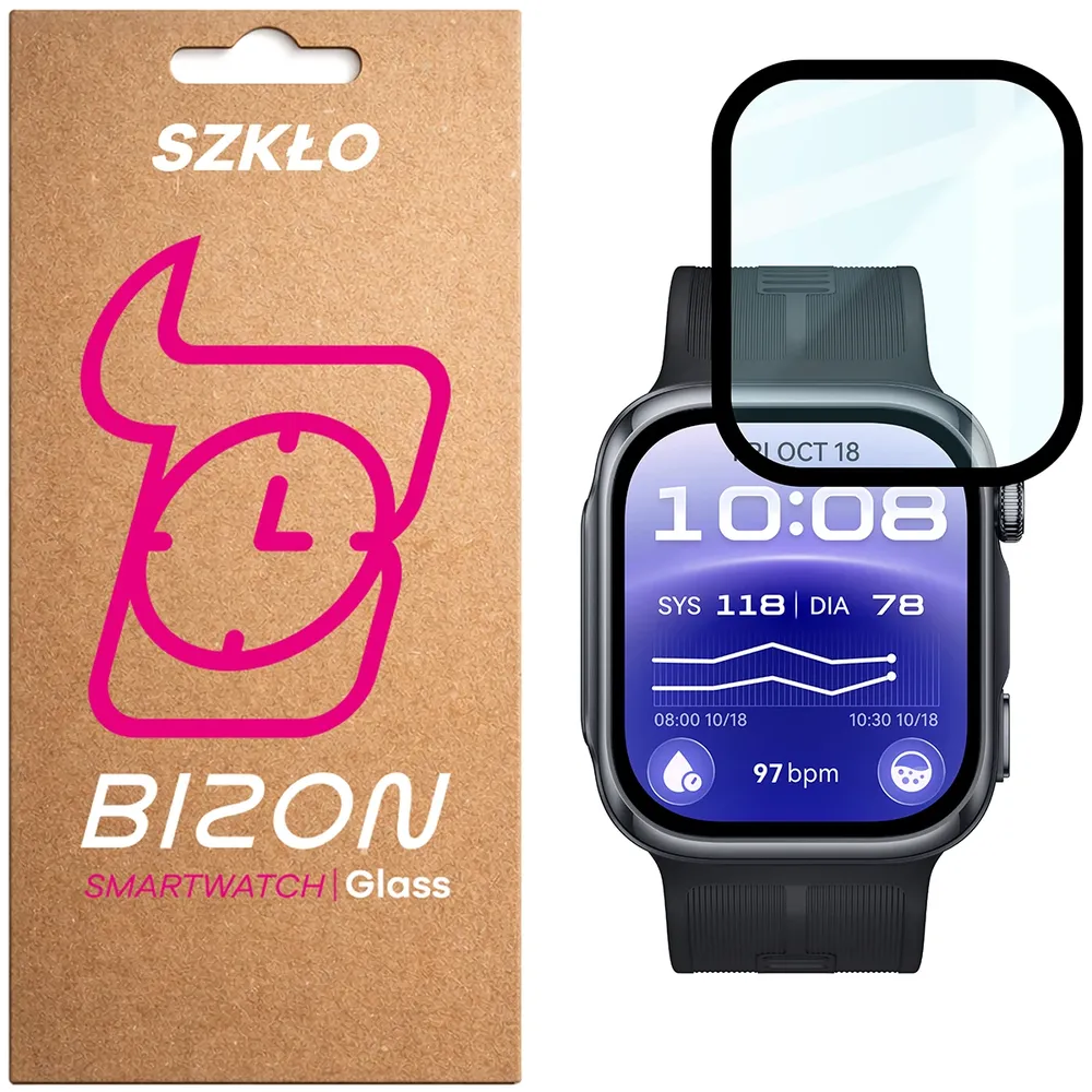 Szkło hybrydowe na smartwatch Bizon Glass Watch Edge dla Huawei Watch D3