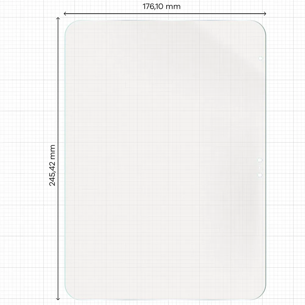 Wymiary folii na miarce dla Apple iPad 11 A16 2025