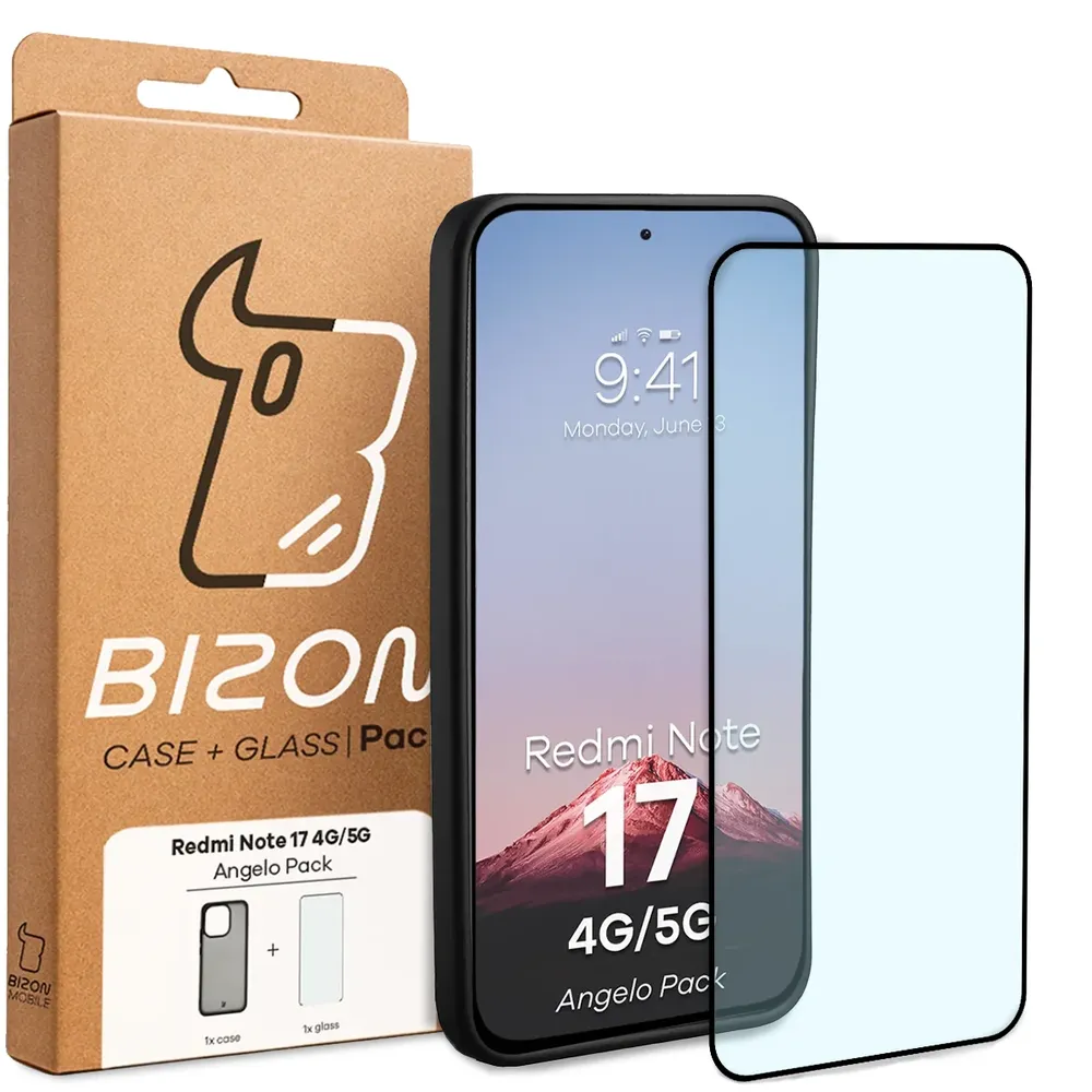 Krystalicznie przejrzysta szybka Bizon Glass Edge do Xiaomi Redmi Note 17 5G / 4G