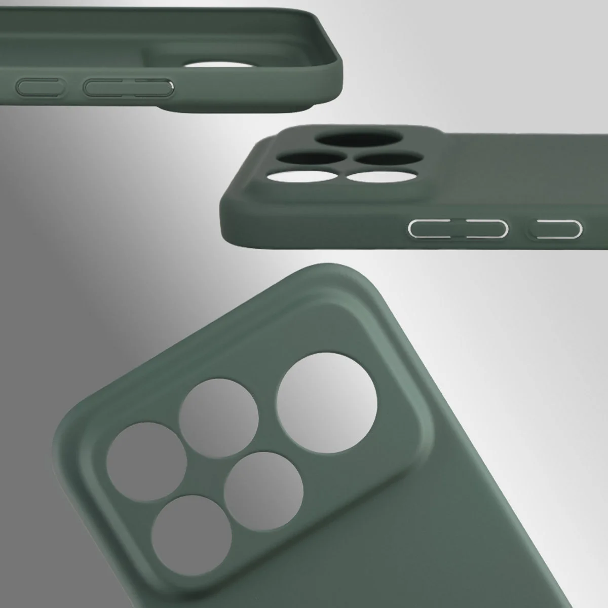 Dedykowane wycięcia i podwyższone krawędzie aparatu i ekranu w etui Bizon Case Łupka do Xiaomi POCO F9 Pro