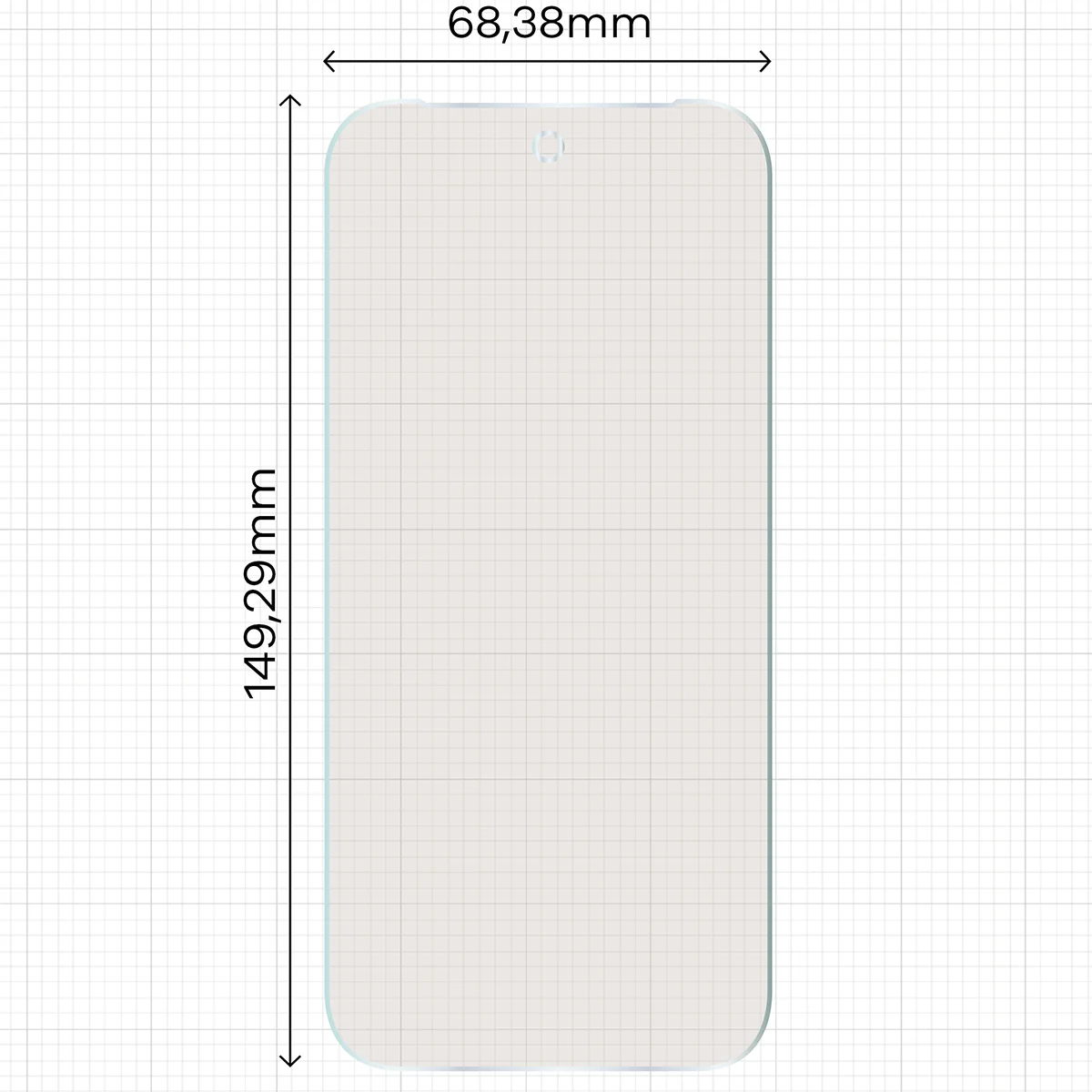 Wymiary szkła na miarce dla Google Pixel 10 Pro