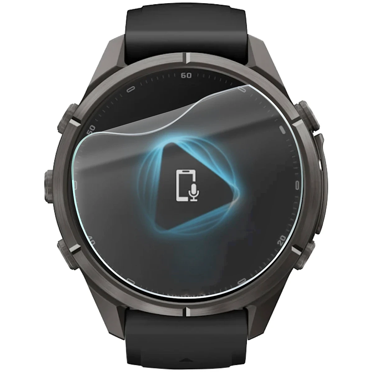 Folia hydrożelowa Bizon Watch Film HydroFlex do Garmin Fenix 9 Pro (43 mm) na zegarku