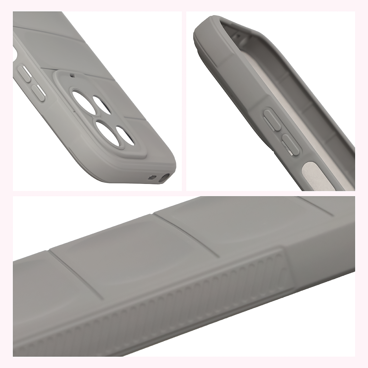 Teksturowane boki i podwyższone krawędzie ekranu i aparatu w etui Bizon Case Tur do Xiaomi Redmi 17 5G / 4G