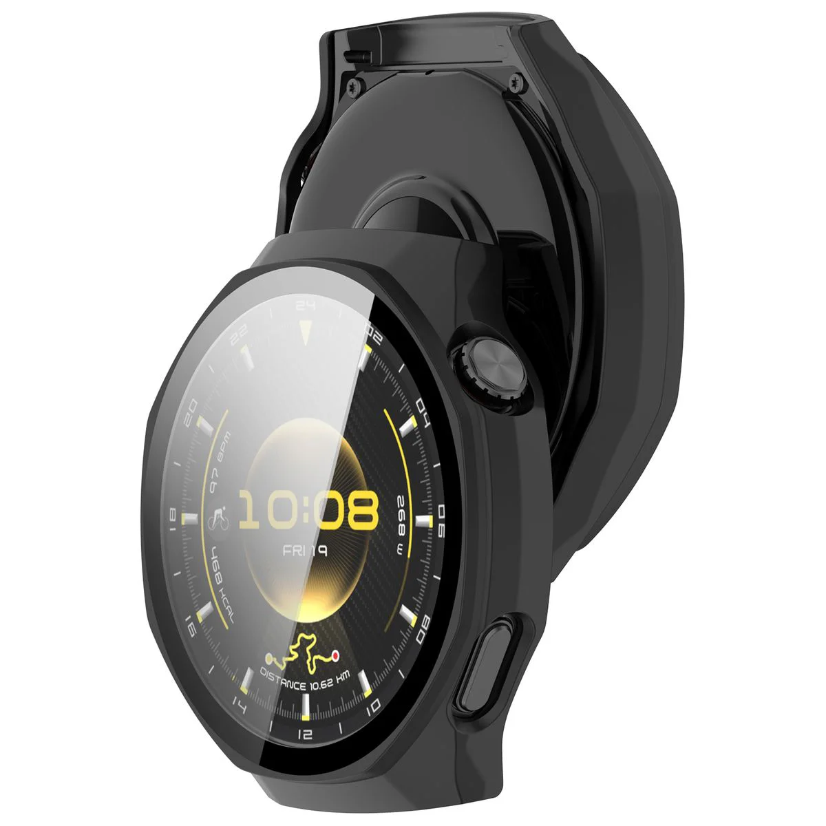 Etui z wbudowanym szkłem Bizon Case Watch Adamo do Huawei Watch GT 7 Pro 46 mm