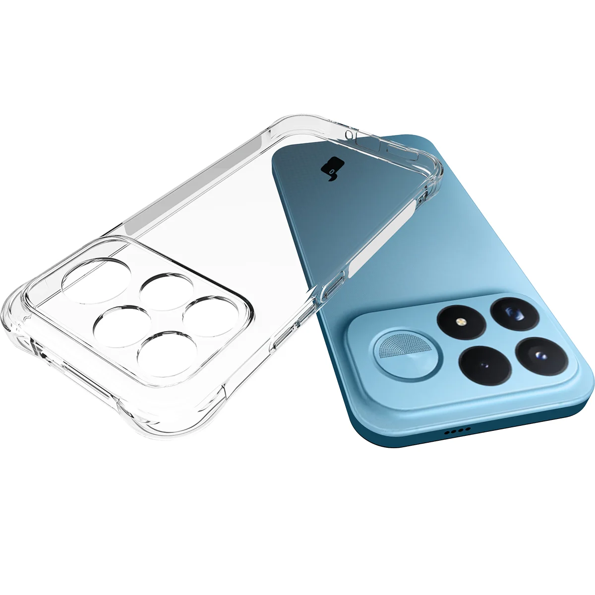 Dedykowane wycięcia i podwyższone krawędzie aparatu w etui Bizon Case Salpa do Xiaomi POCO F9 Ultra