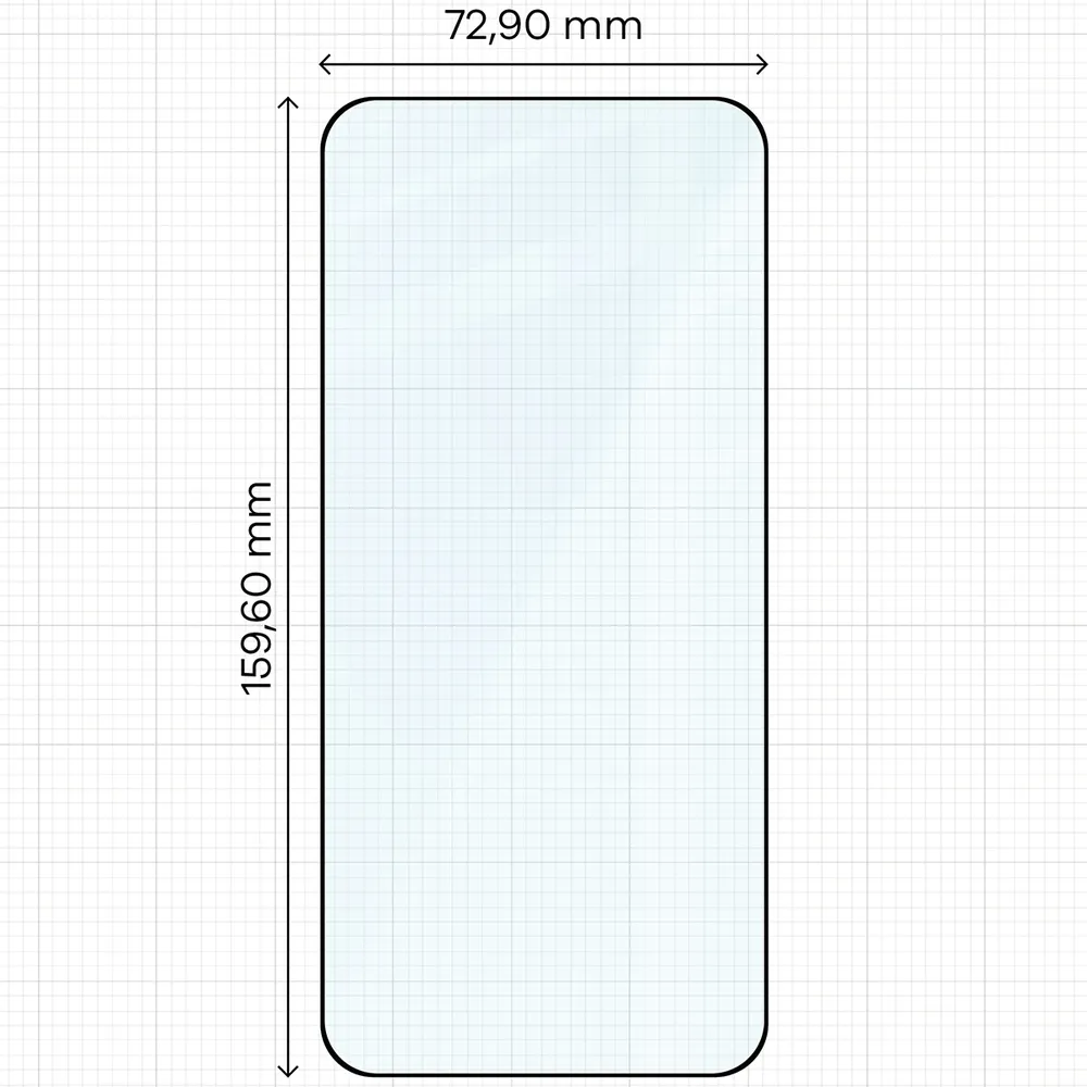 Wymiary szkła Bizon Glass Edge do Vivo X500 Pro Max