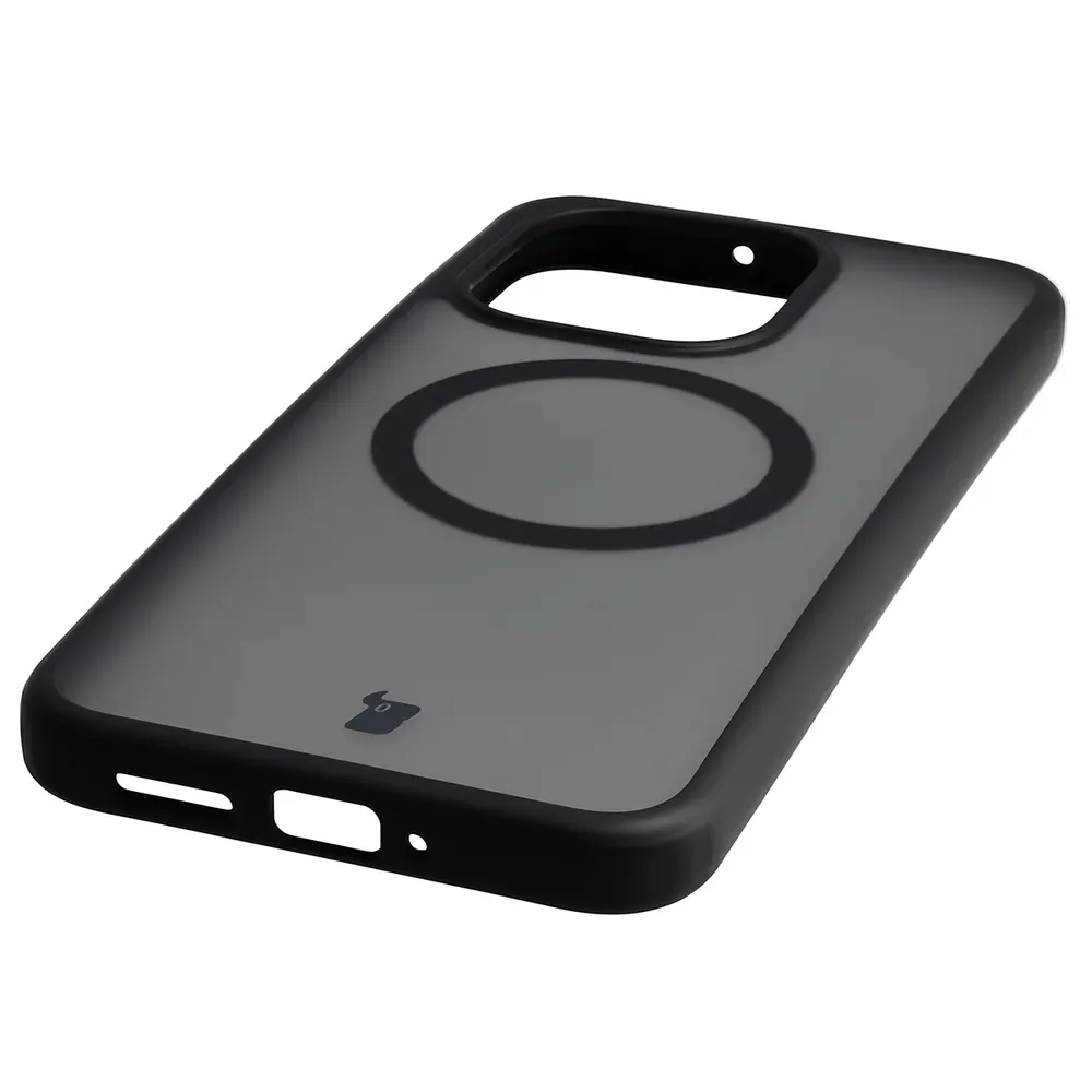 Zintegrowane przyciski, wycięcia i hybrydowy materiał w etui Bizon Case MatteO do Xiaomi Redmi Note 17 Pro 5G