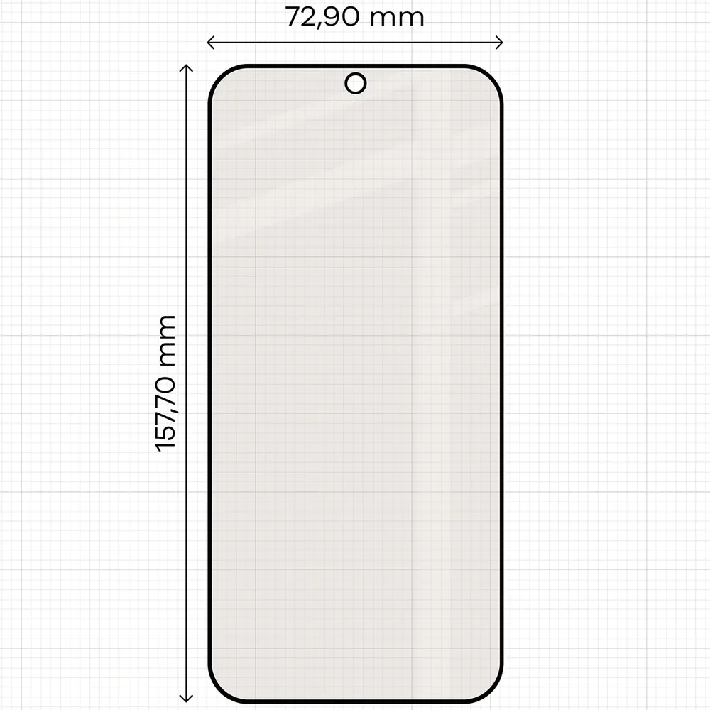 Miarka z wymiarami szkła matowego Bizon Glass Matte Duo do OPPO Find X10 Pro Max