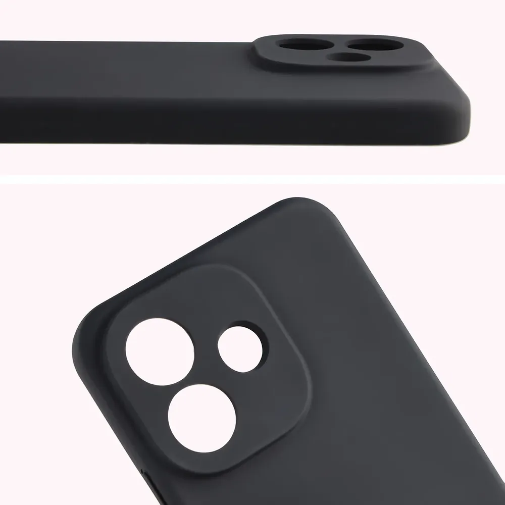 Zbliżenie na wycięcia na obiektywy w etui Bizon Soft Case do Xiaomi Redmi Note 17 Pro 5G