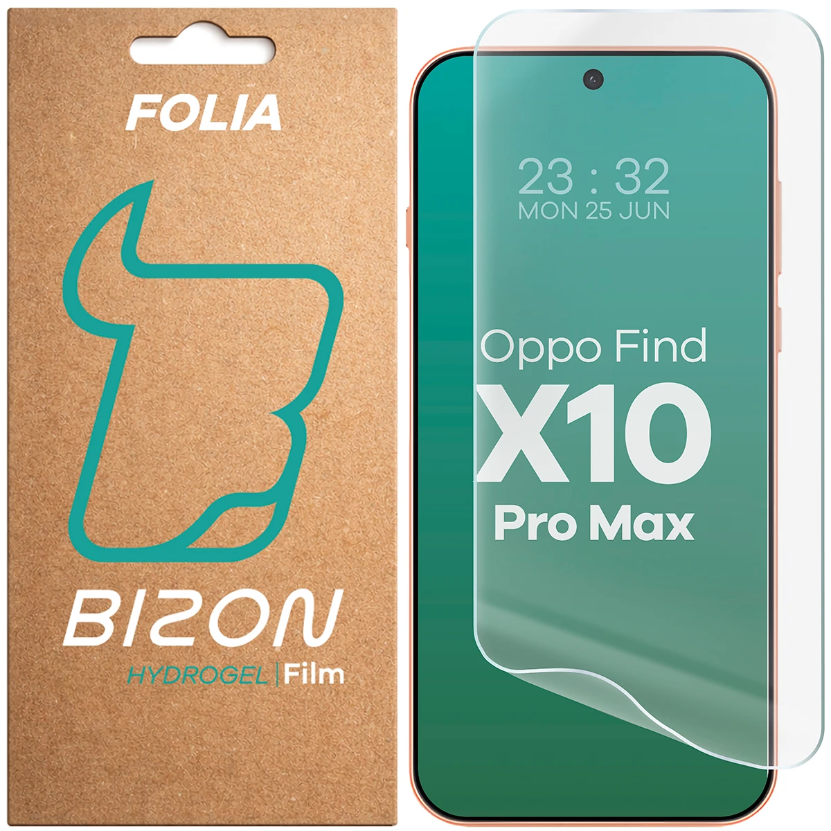 Pudełko i folia hydrożelowa na ekran Bizon Film Hydrogel Front do OPPO Find X10 Pro Max