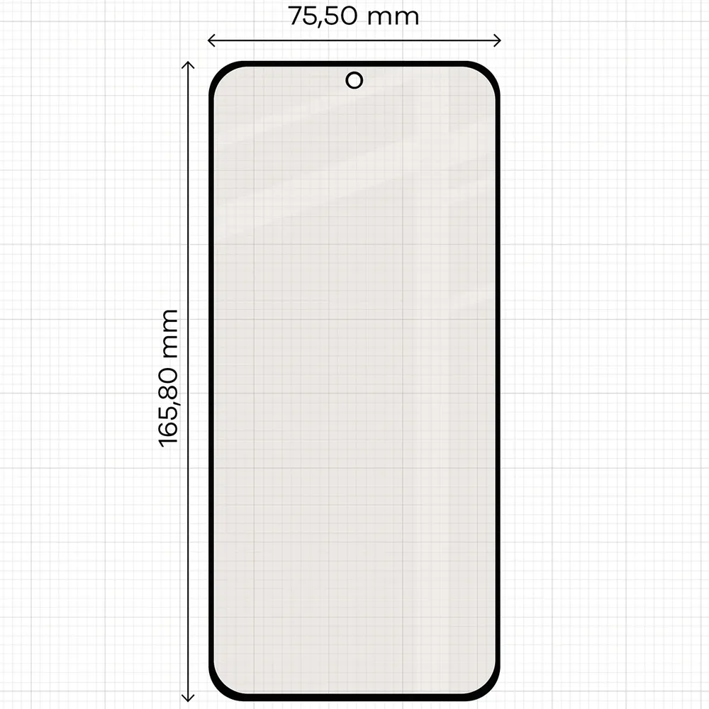 Miarka z wymiarami szkła matowego Bizon Glass Matte Duo do Xiaomi Redmi Note 17 5G / 4G