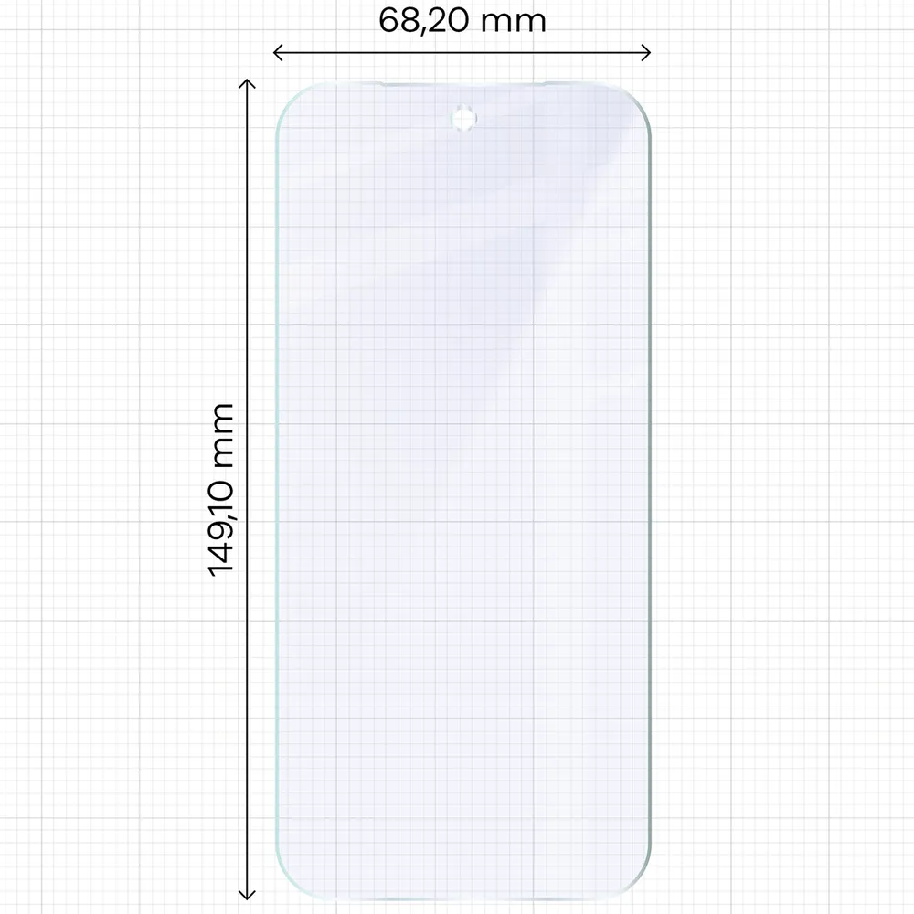 Wymiary szkła na miarce dla Google Pixel 11 Pro