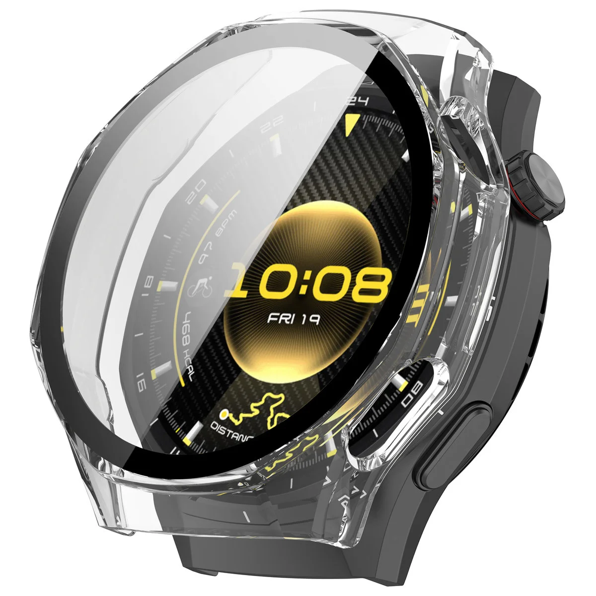 Wizualizacja nakładania etui Bizon Case Watch Adamo do Huawei Watch GT 7 Pro 46 mm