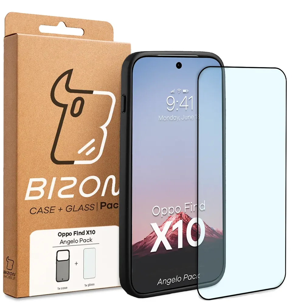 Krystalicznie przejrzysta szybka Bizon Glass Edge do OPPO Find X10