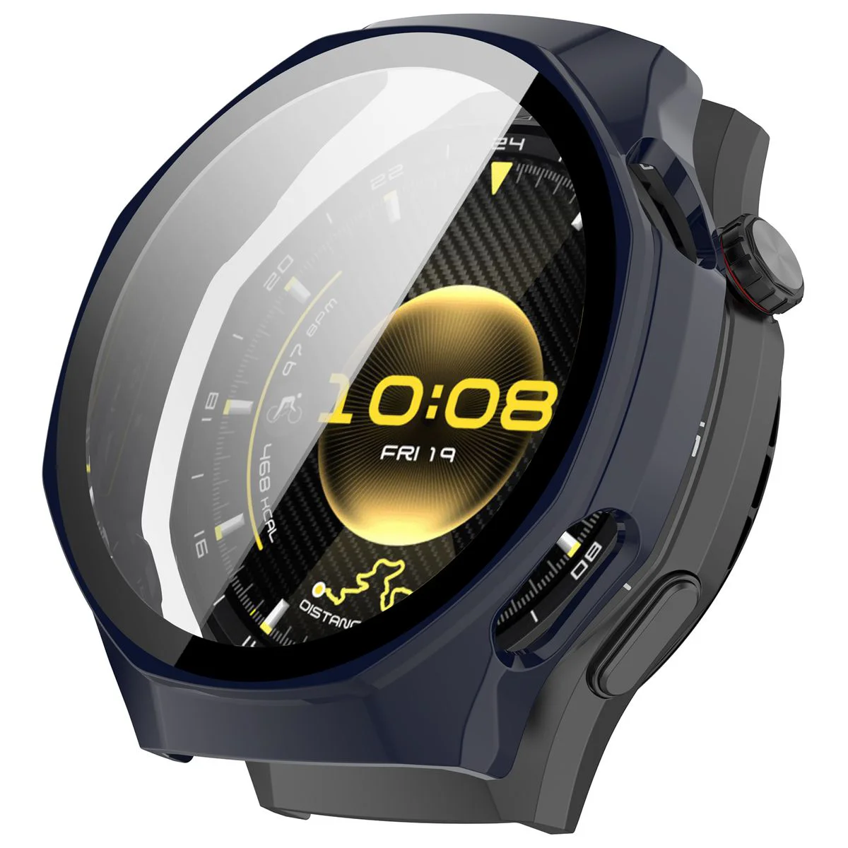 Wizualizacja nakładania etui Bizon Case Watch Adamo do Huawei Watch GT 7 Pro 46 mm