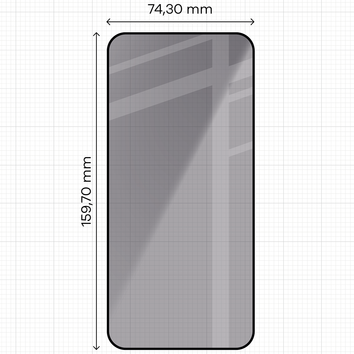 Wymiary szkła na miarce dla Xiaomi Redmi Note 17 Pro 5G / Max 5G
