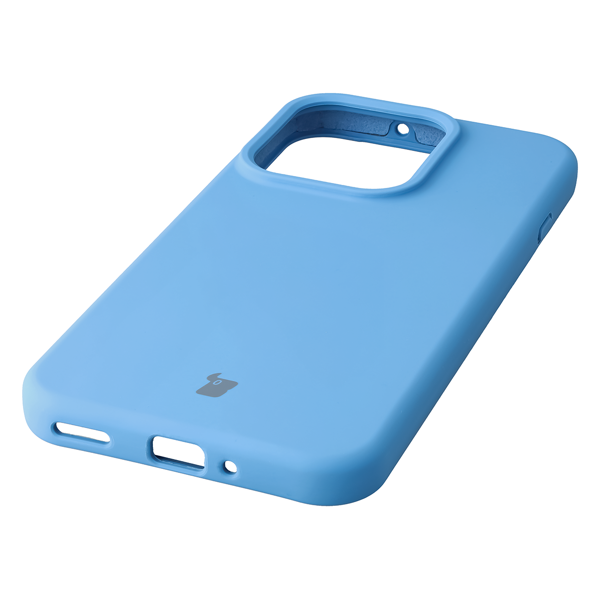 Zbliżenie na precyzyjne wycięcia i możliwość ładowania indukcyjnego w etui Bizon Soft Case do OPPO Reno16 F, OPPO Reno16 FS