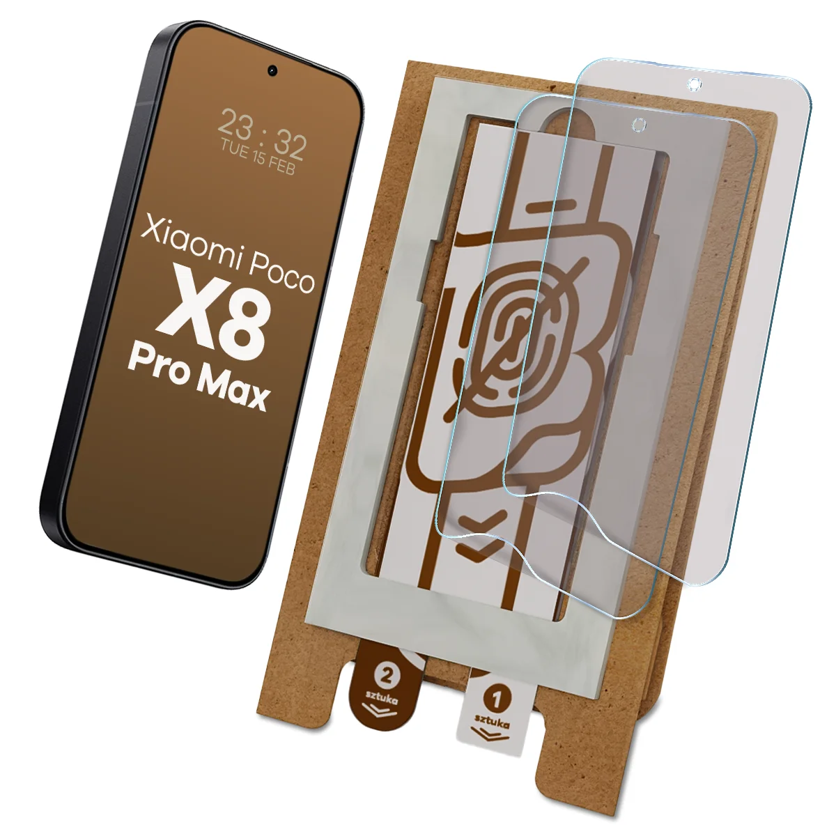 Aplikator Bizon Eplikator Film Matte do łatwej aplikacji ochrony ekranu dla Xiaomi POCO X8 Pro Max