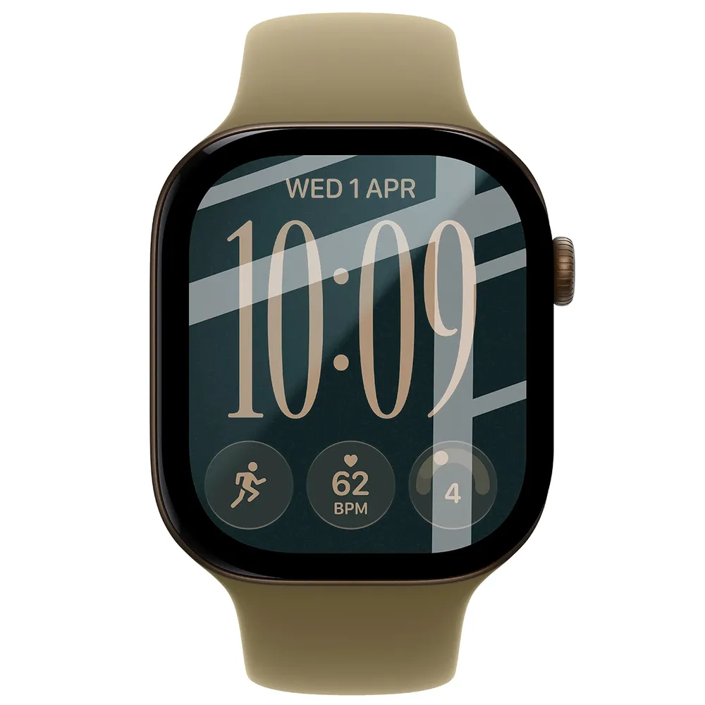 Szkło hybrydowe z czarną ramką idealnie dopasowane do Apple Watch Series 12 42mm