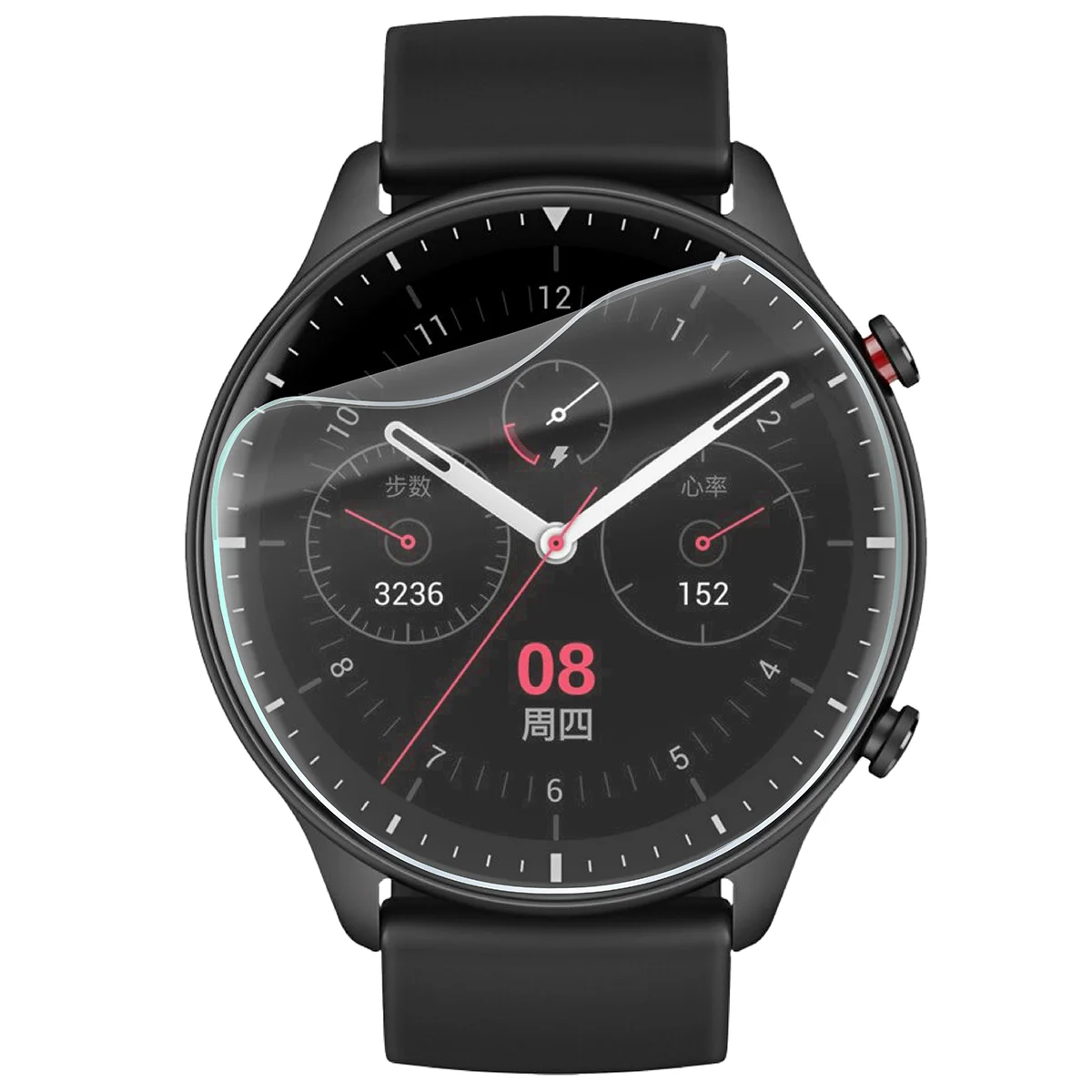 Folia hydrożelowa Bizon Watch Film HydroFlex do Amazfit GTR 2 na zegarku