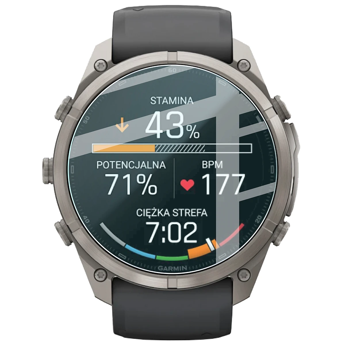 Wymiary szkła Bizon Watch Glass Clear do Garmin Fenix 9 Pro AMOLED (51 mm)