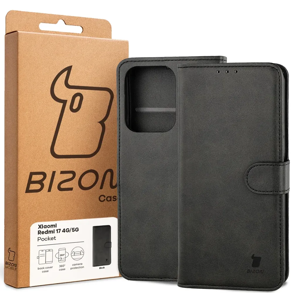 Przód pudełka Bizon Case z dedykowaną etykietą do Xiaomi Redmi 17 5G / 4G
